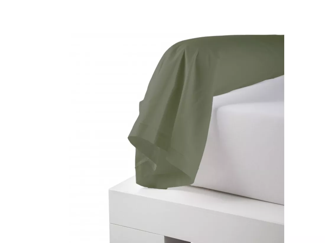 Taie de traversin uni en percale de coton