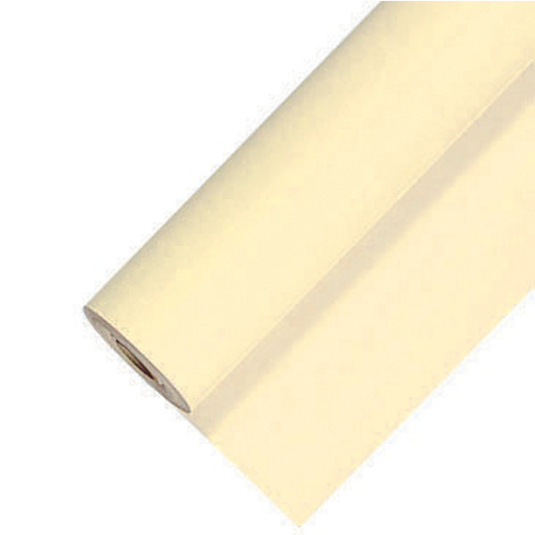 Nappe en papier damassé en rouleau de 1,18 x 25 m, coloris vanille