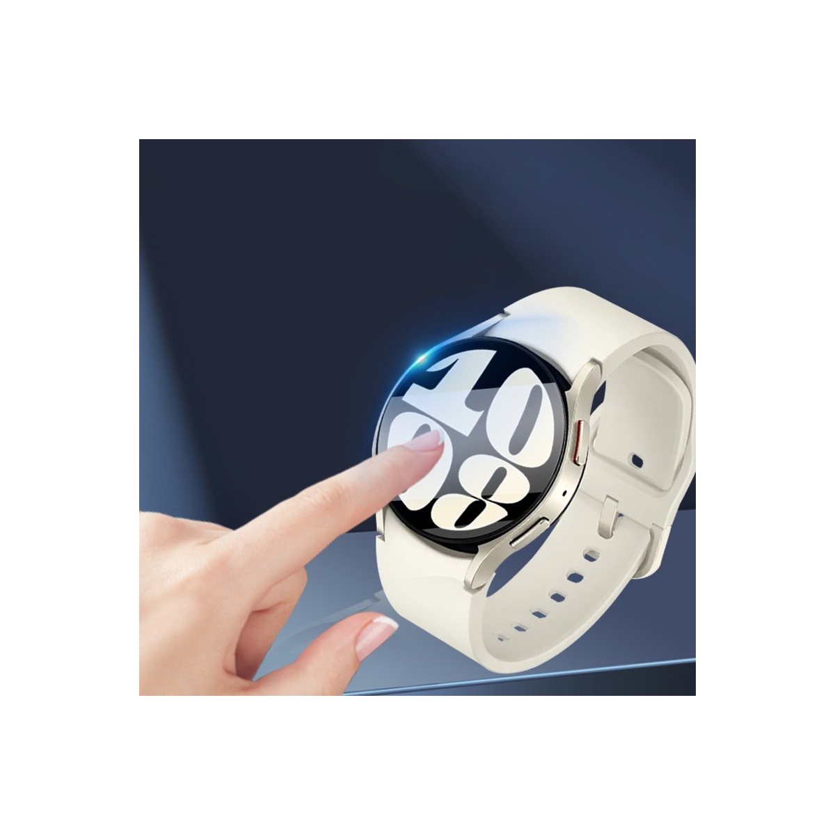 Skjermbeskytter i herdet glass til Samsung Galaxy Watch 6 - 2 stk 40 mm