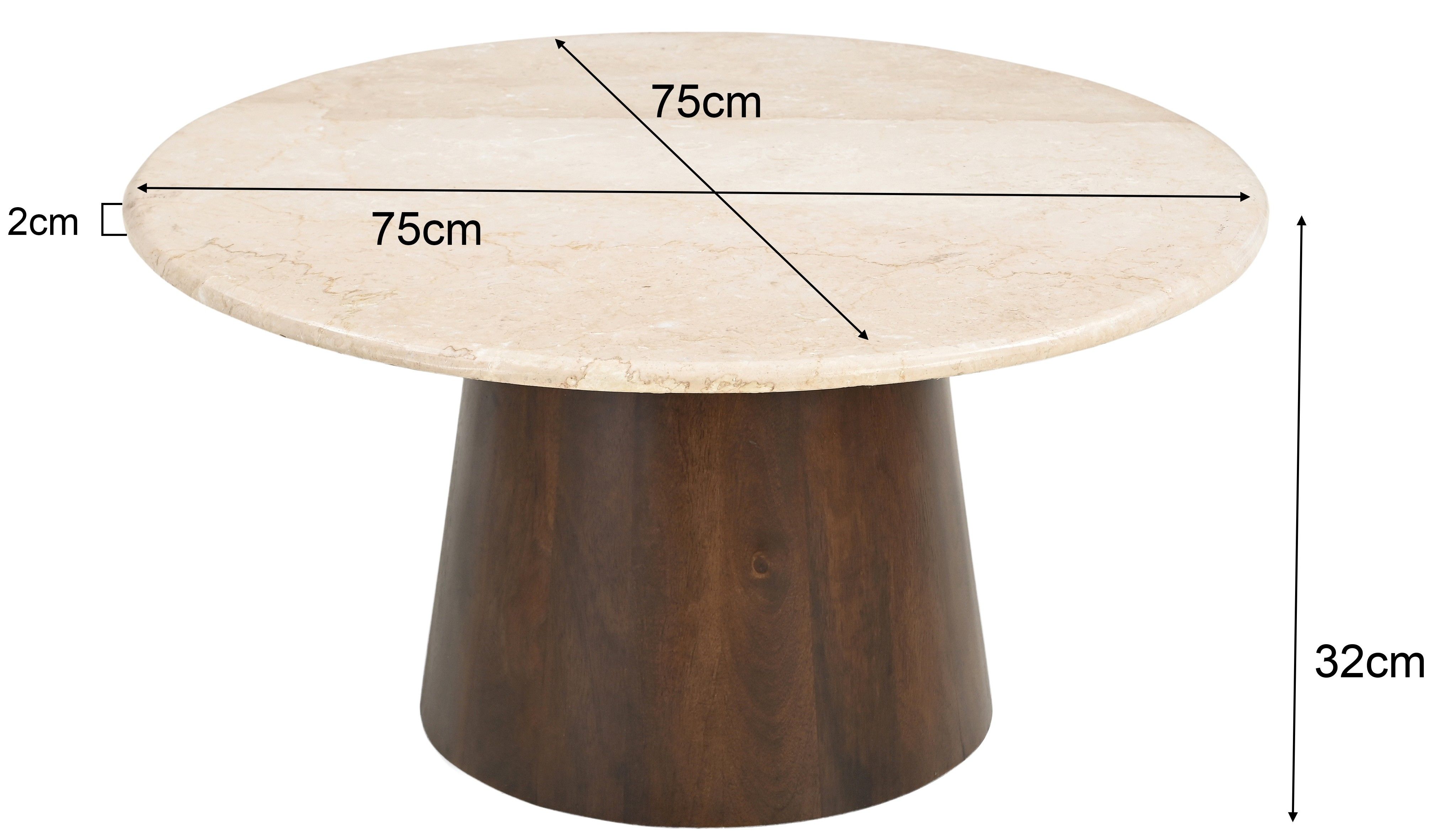 Salontafel Bottecino ⌀75  x H32 cm