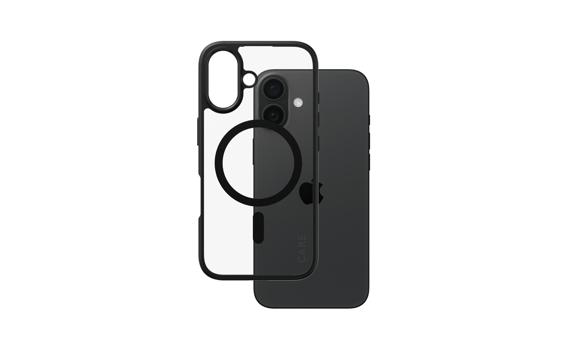 Back Cover Flagship iPhone 16 Schwarzer RahmenSchutzhülle für das Apple iPhone 16