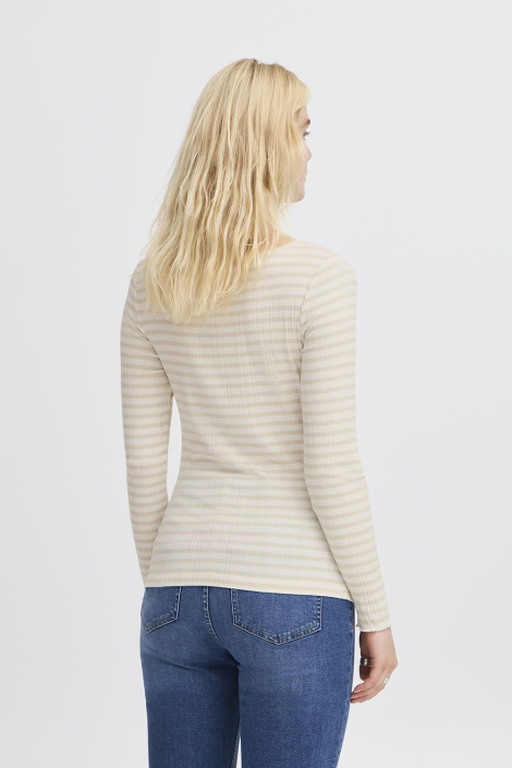 Ichi beige dames t-shirt