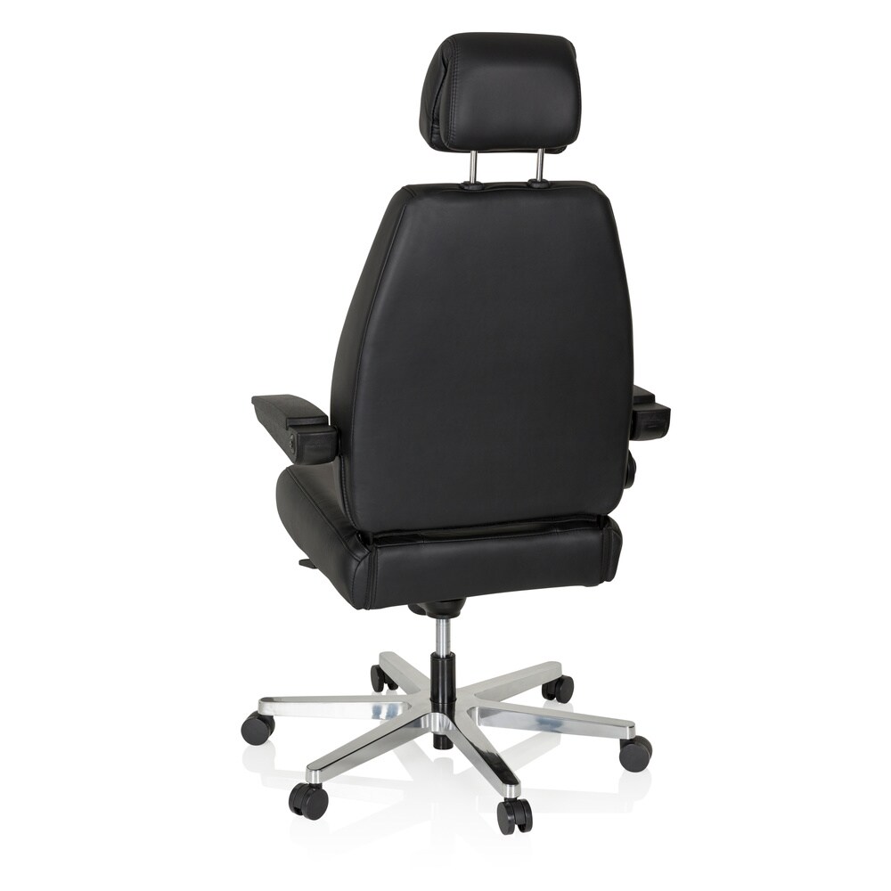 XXL Drehstuhl 24 HOURS Leder mit abklappbaren Armlehnen hjh OFFICE