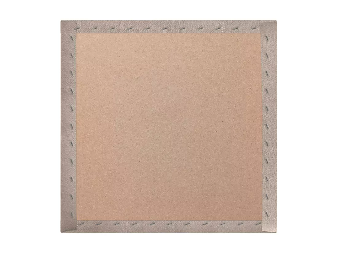 DHOME Lot de 6 Panneaux Rembourrés en Tissu Aqualine Autocollants pour Mur Acoustiques Absorbants Protection contre les Chocs (Beige, 60x60cm, x6)