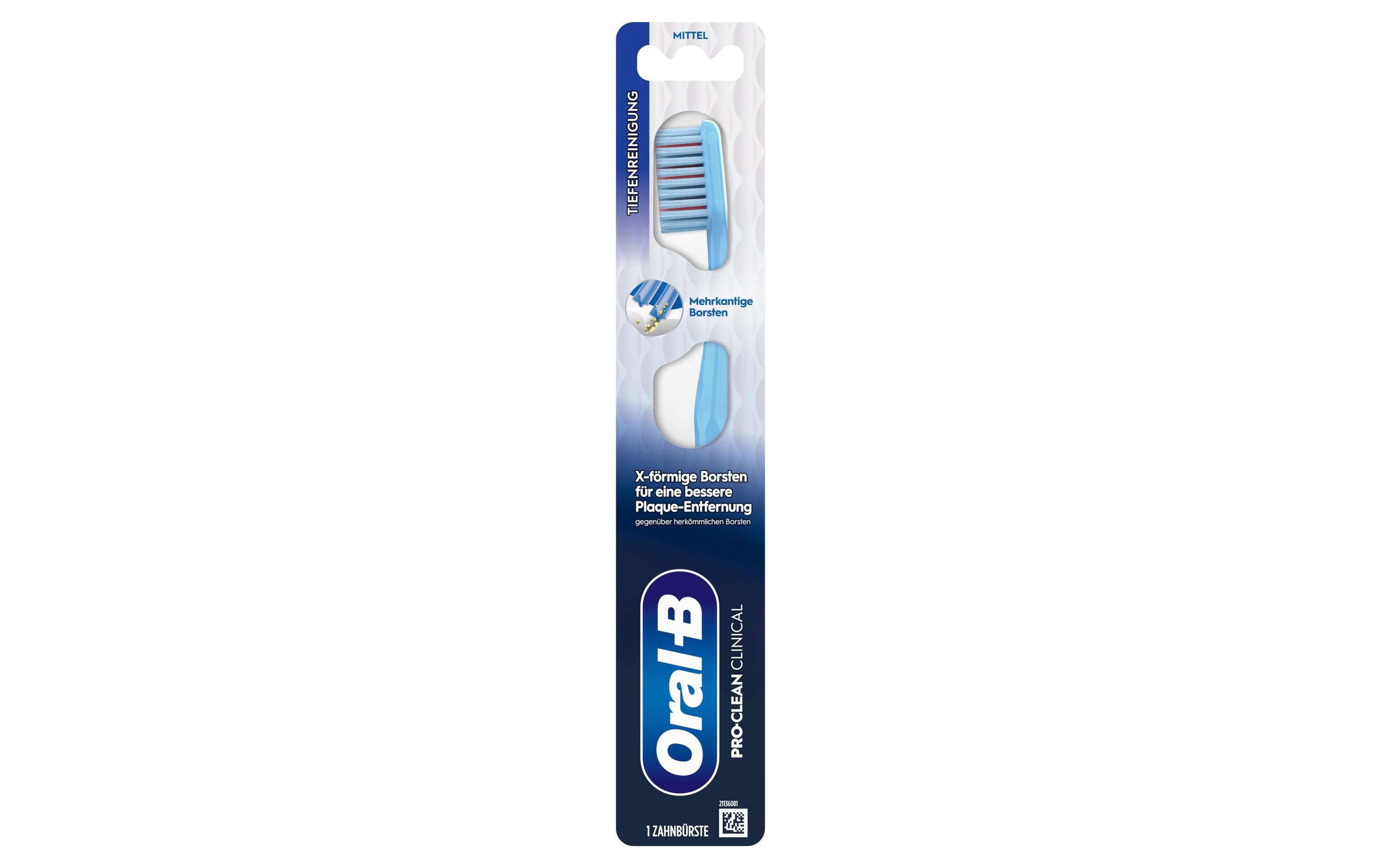 Handzahnbürste Pro-Clean Clinical 35 Medium BorstenZahnbürste sanft zum Zahnfleisch effektiv gegen Plaque
