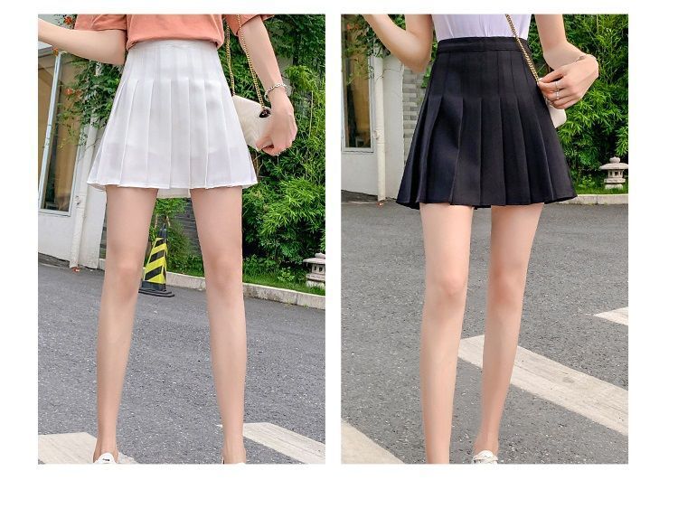 Alfie - Geplooide minirok met ingezette shorts