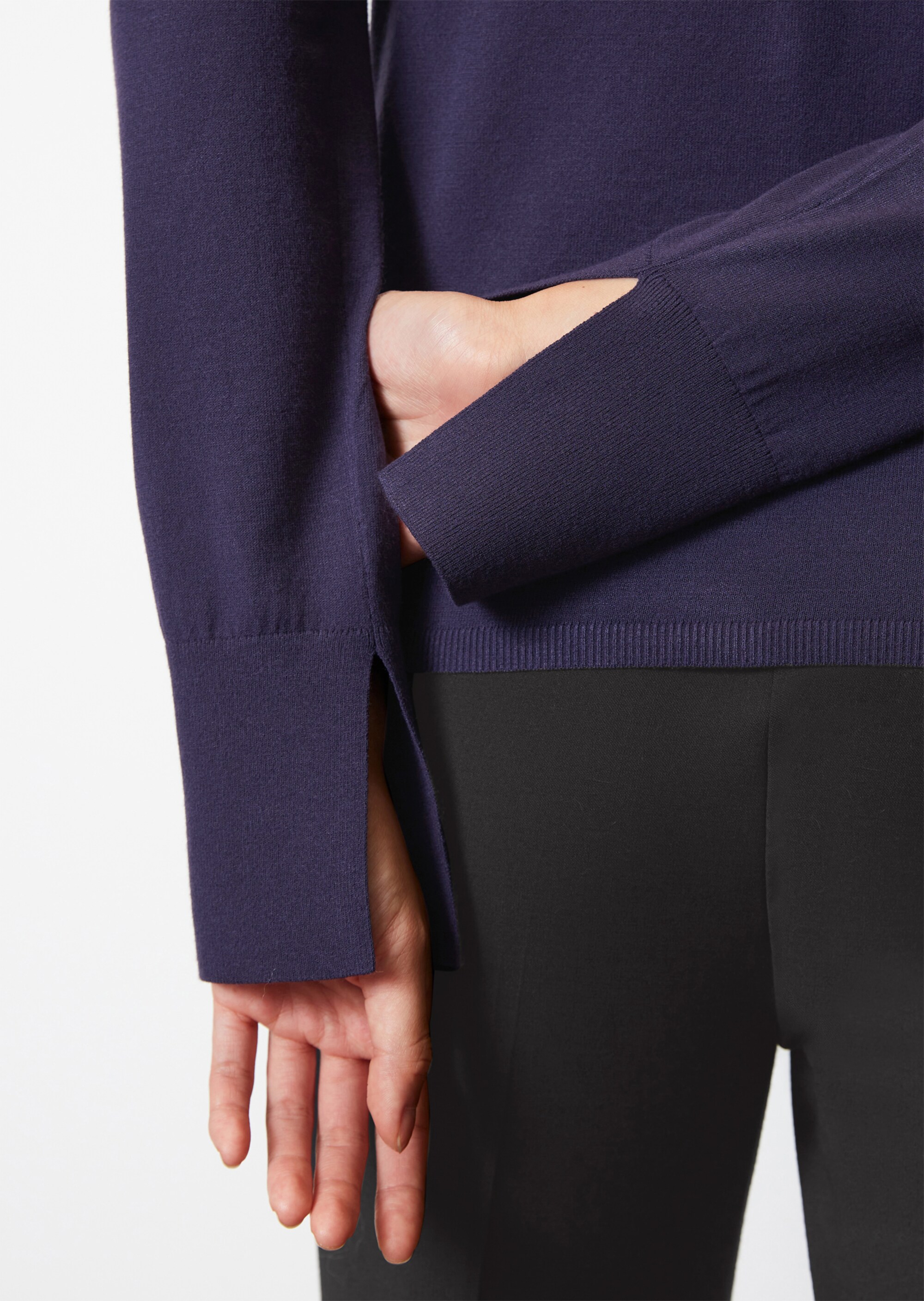 Feinstrick-Pullover slim aus LENZING™ ECOVERO™