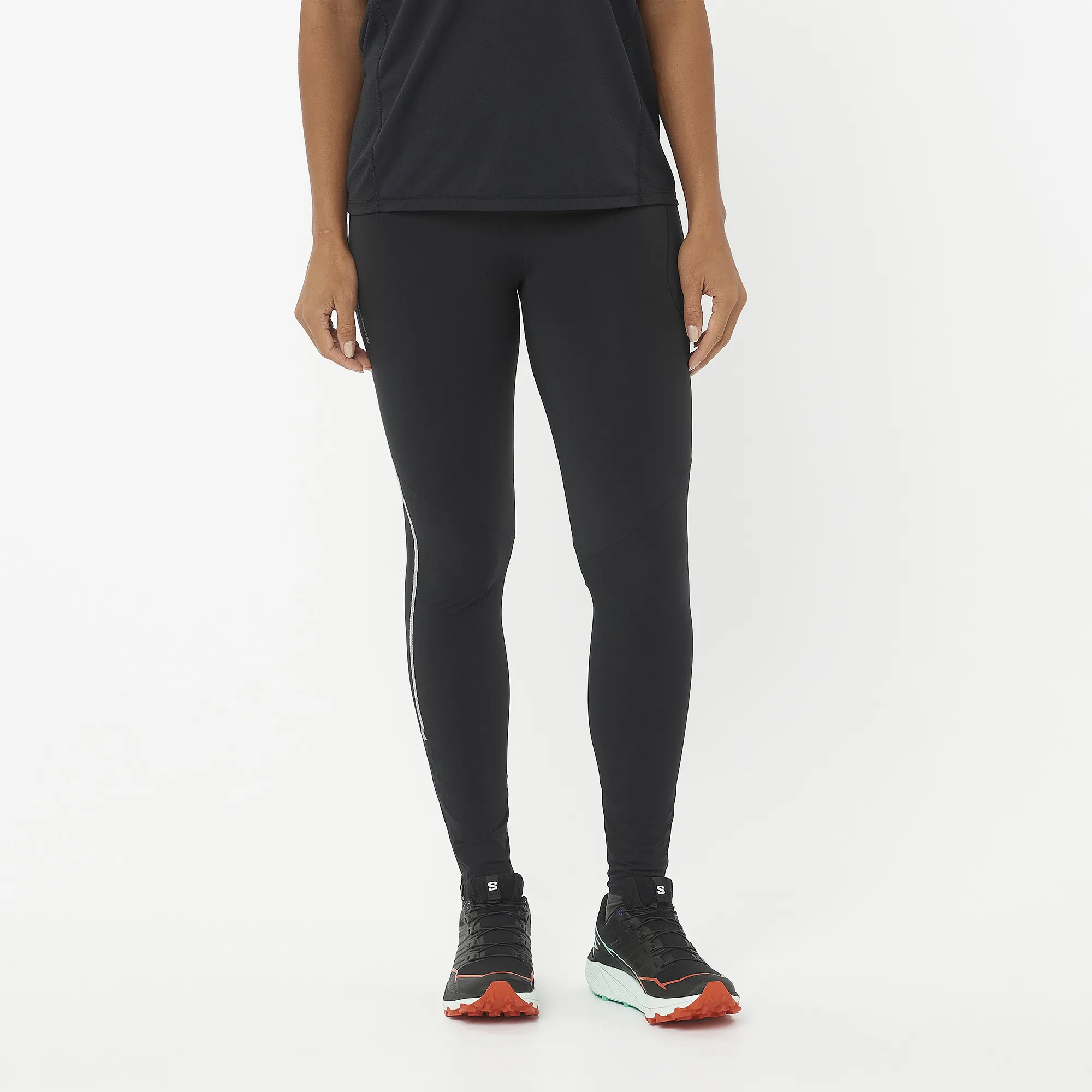 Salomon Women's Sense Aero Stow Tights Deep Black