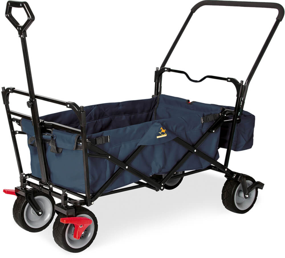Klappbollerwagen Paxi dlx Comfort mit Bremse, marineblau