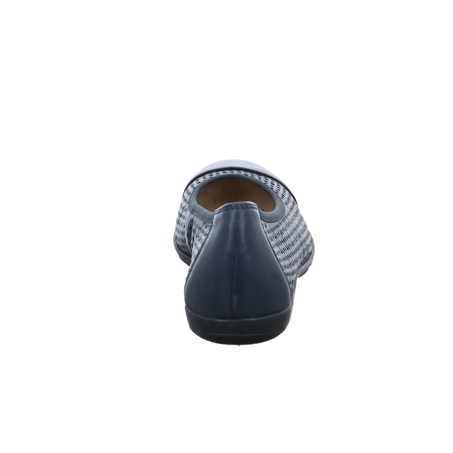 CAPRICE Ballerina Blau Leder  mit Wechselfussbett
