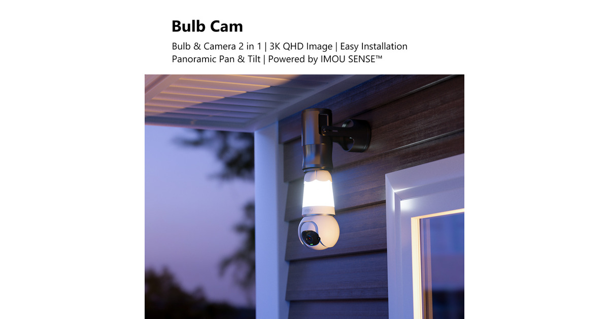 ImouBulb Cam 2K beveiligingscamera  (Wit, E26/E27 universele schroeffitting)