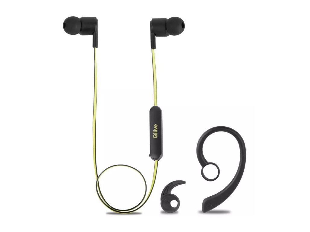 AURICULARES BLUETOOTH QILIVE Q.1668 SPORT PRETO/AMARELO
