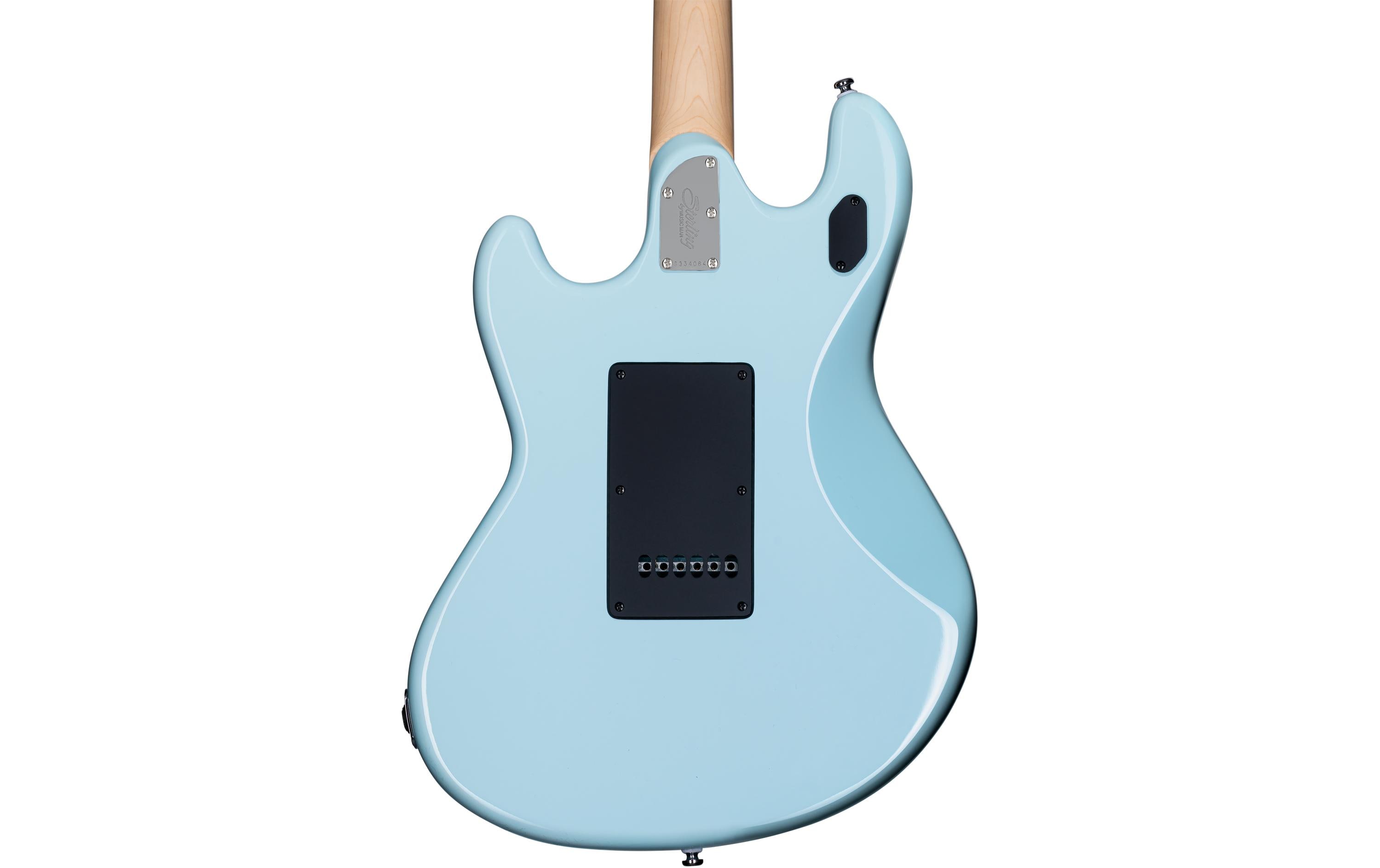 E-Gitarre StingRay – Daphne Blue<br>E-Gitarre im Vintage-Stil