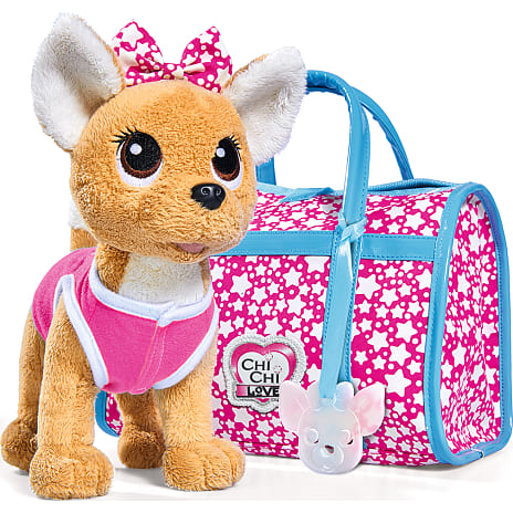 Chi Chi Love Star chihuahua plyshund med taske 20 cm