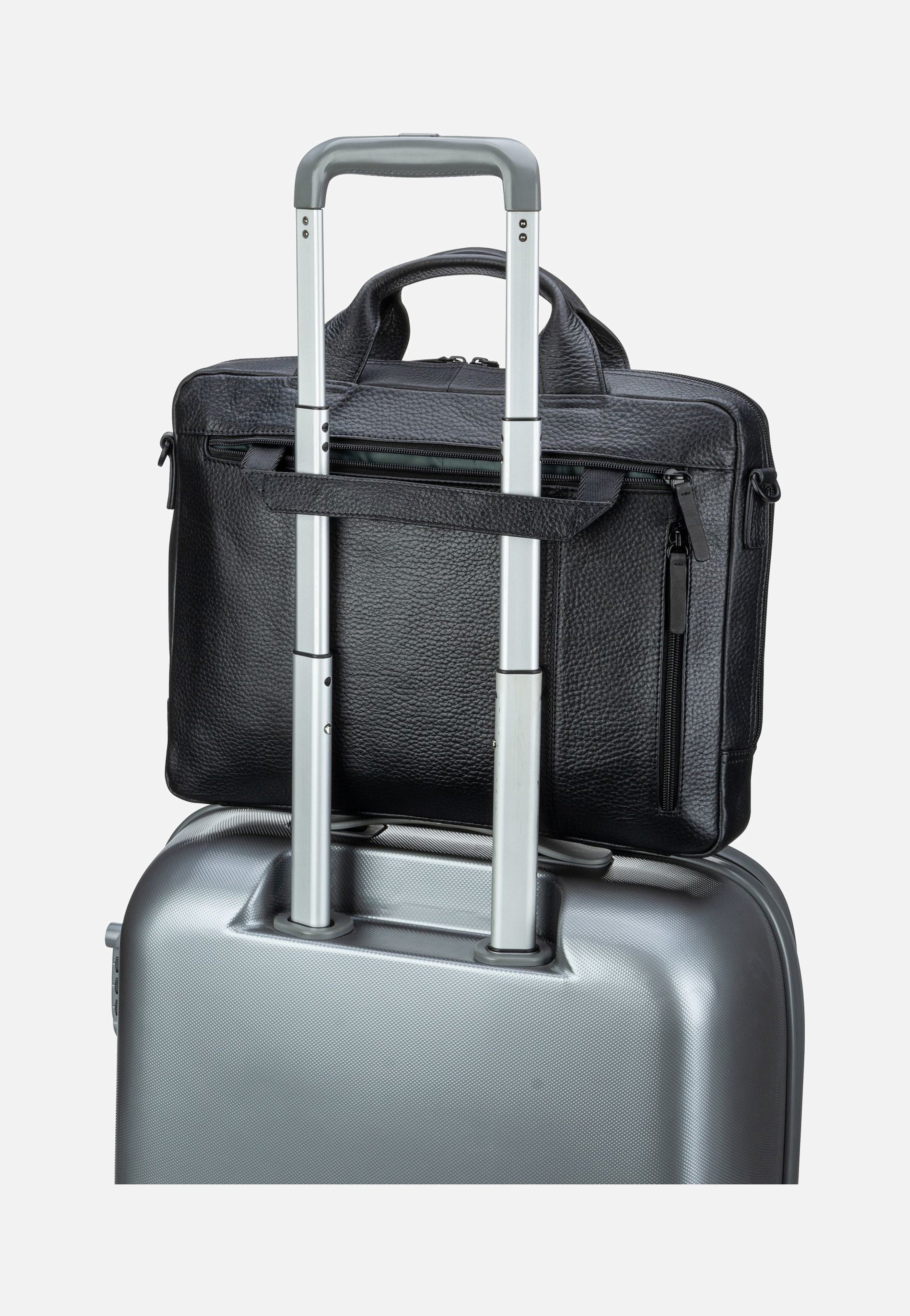Stockholm Business Bag S 1 Comp Black - Aktentasche