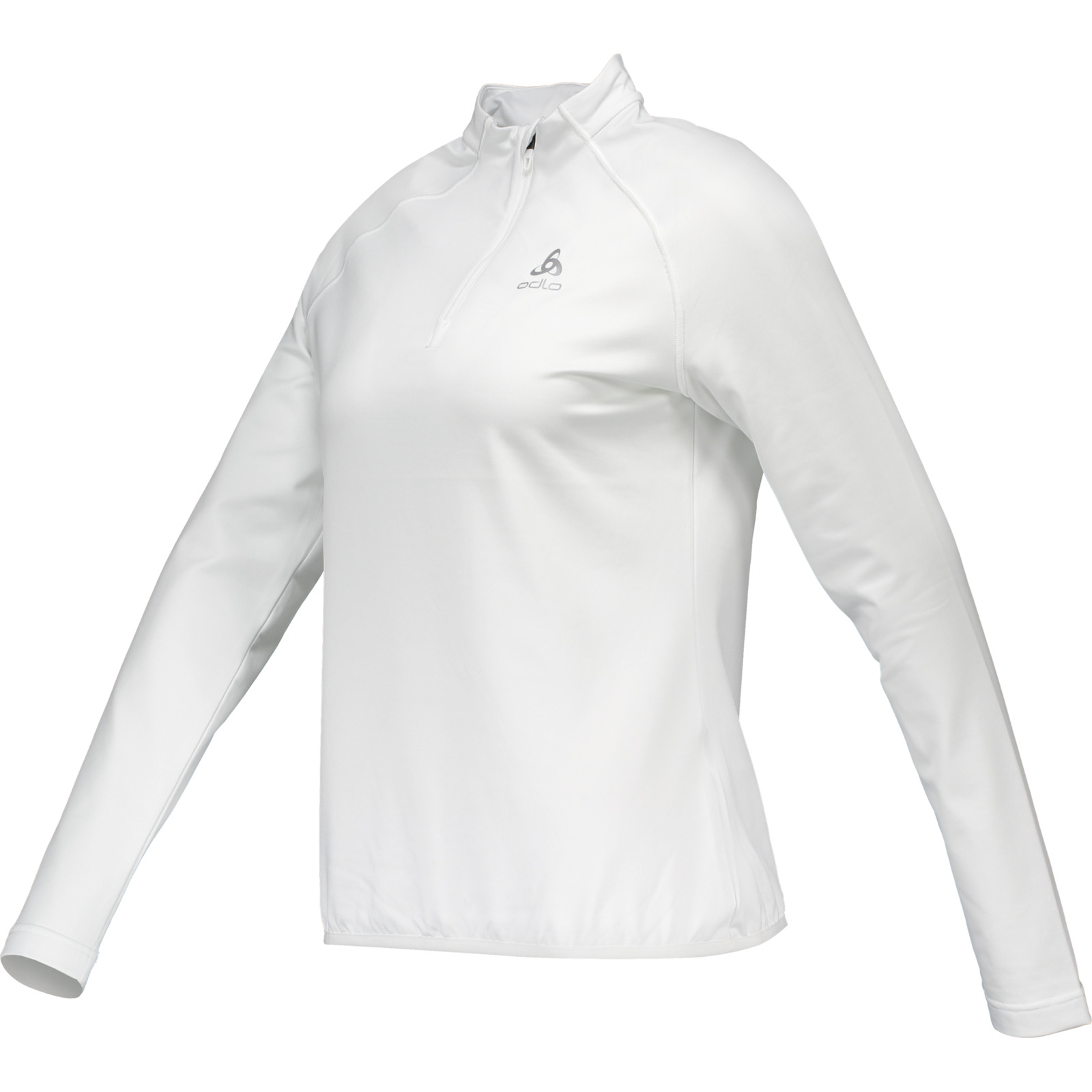 Odlo Damen-Langarmshirt Carve Light Mid Layer 1/2 Zip Da XS, weiss