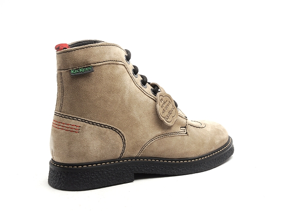 Kickers boots bottine plates femme kick legendary beige
