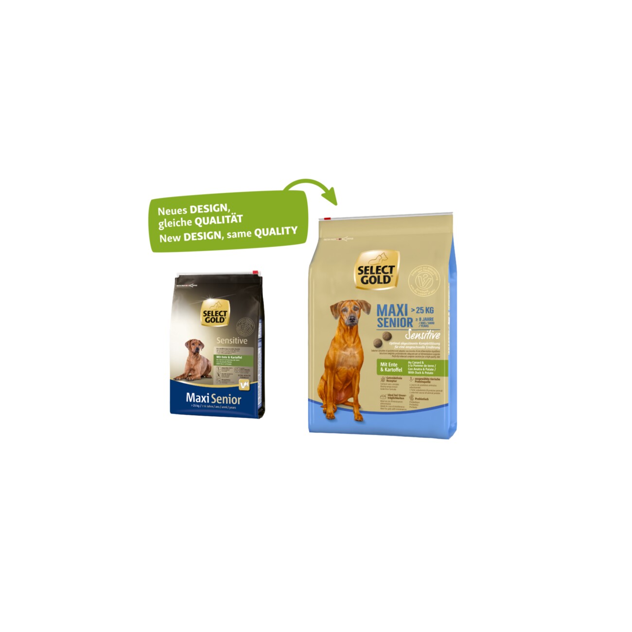 SELECT GOLD Sensitive Senior Maxi Ente und Kartoffel 4 kg