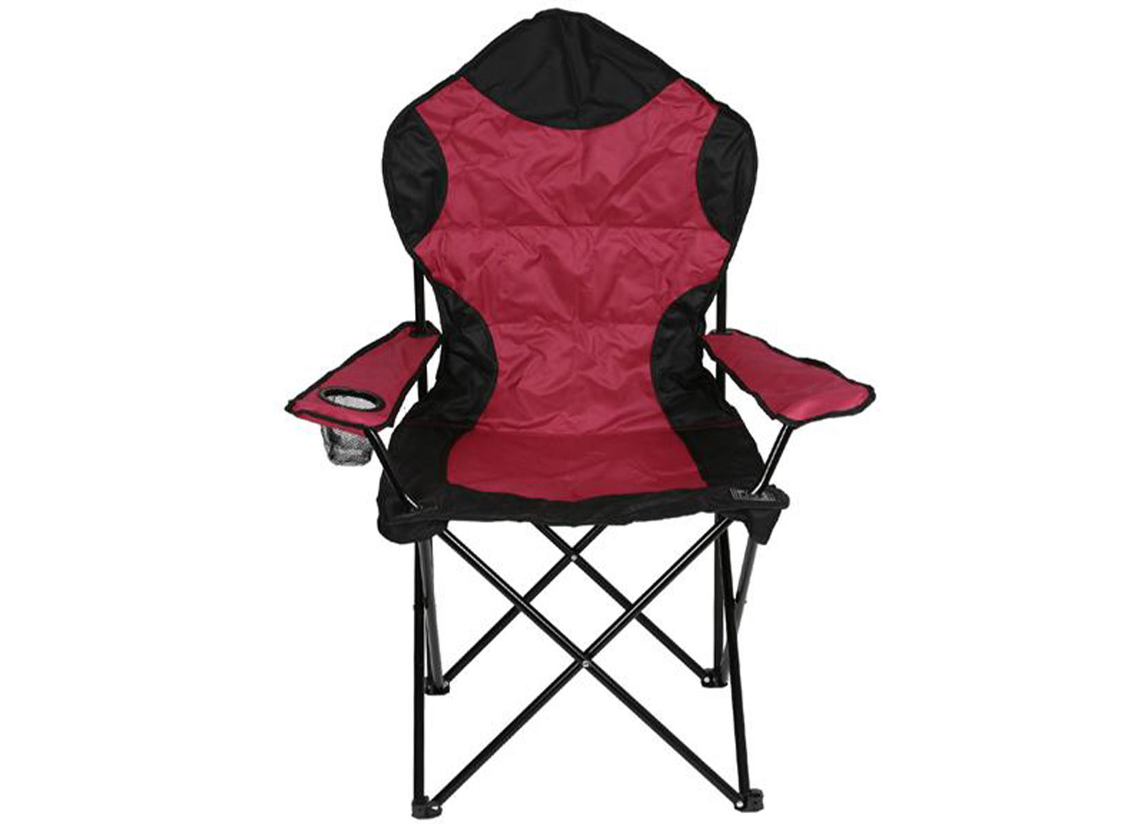 Camping-Klappsessel Deluxe Bordeaux/Schwarz