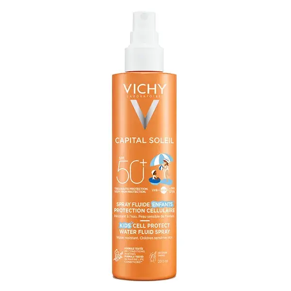 Protetor solar infantil em spray Vichy Capital Soleil FPS 50+ 200ml
