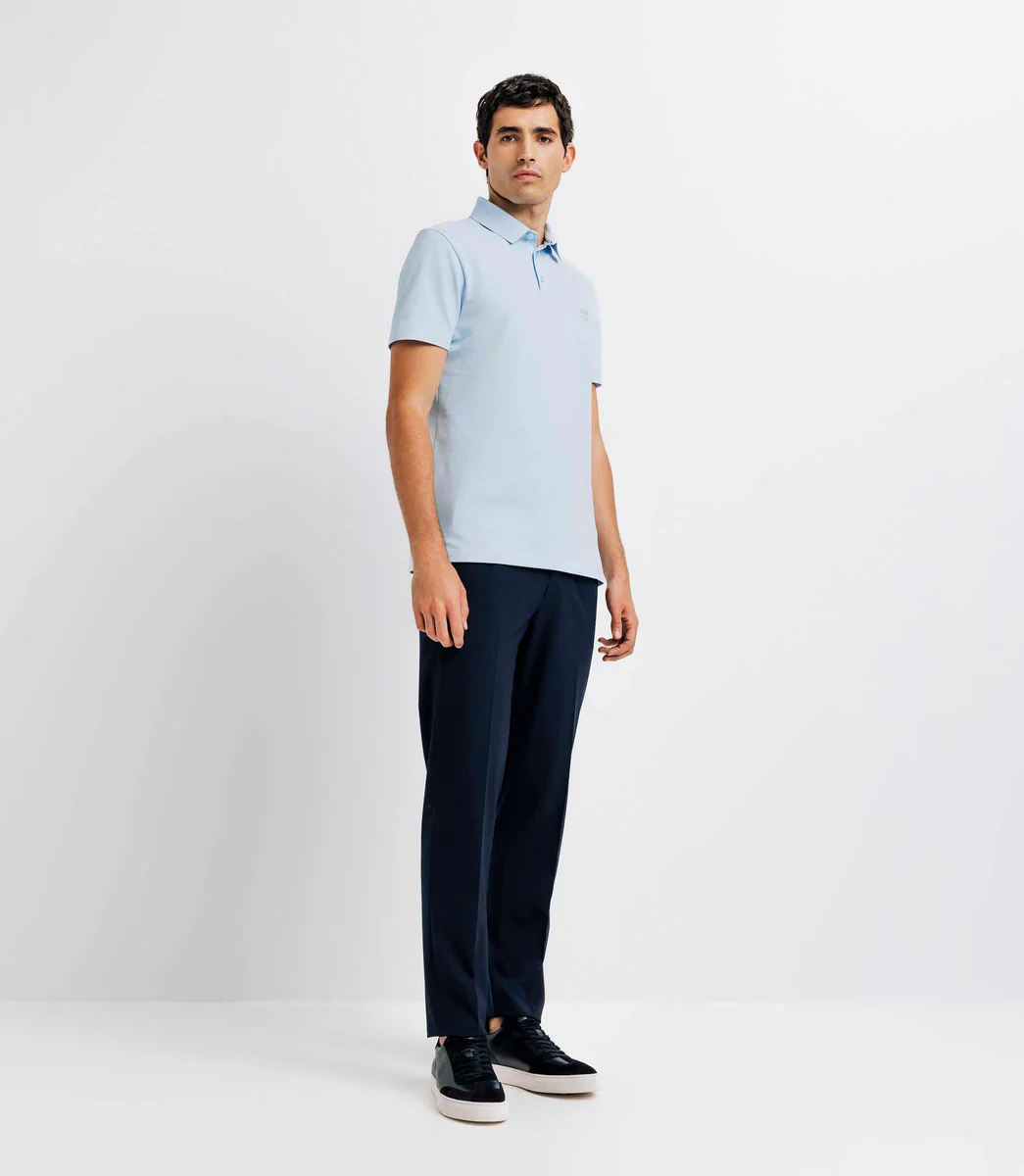 Polo avec broderie ciel