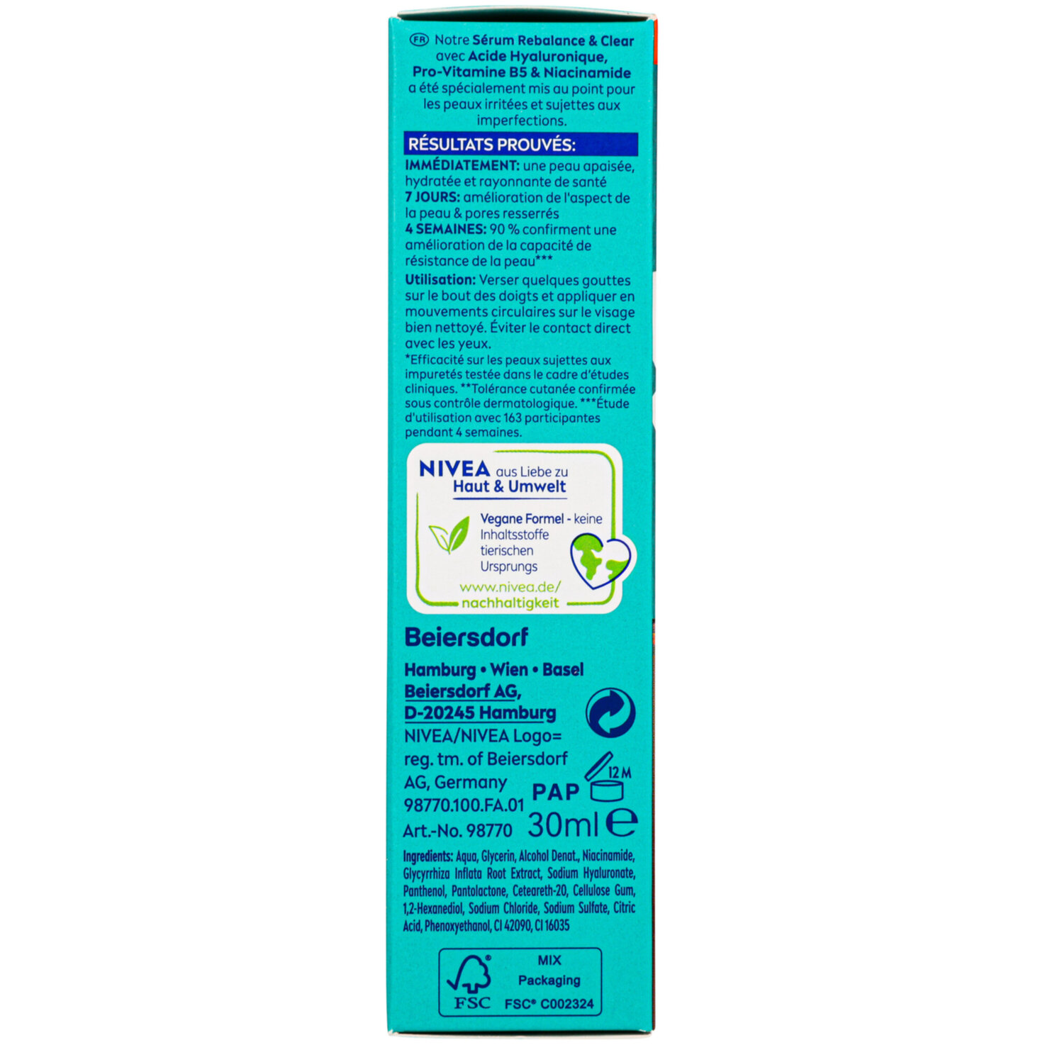 Nivea Derma Skin Clear Rebalance & Clear Serum