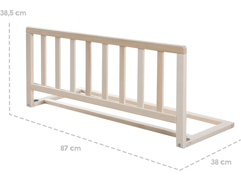 roba Bettgitter Nature 90 cm Sicheres Bettschutzgitter aus Holz