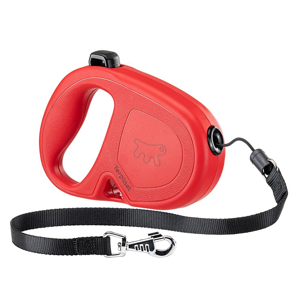 Laisse extensible pour chiens de taille moyenne flippy one cord m, cordon rétractable 5 m, max 20 kg, rouge