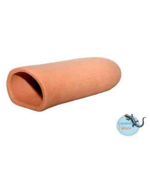 Ceramicnature Leghol Rond - Aquarium - Ornament - 14.5x6.5x4.7 cm Rood L