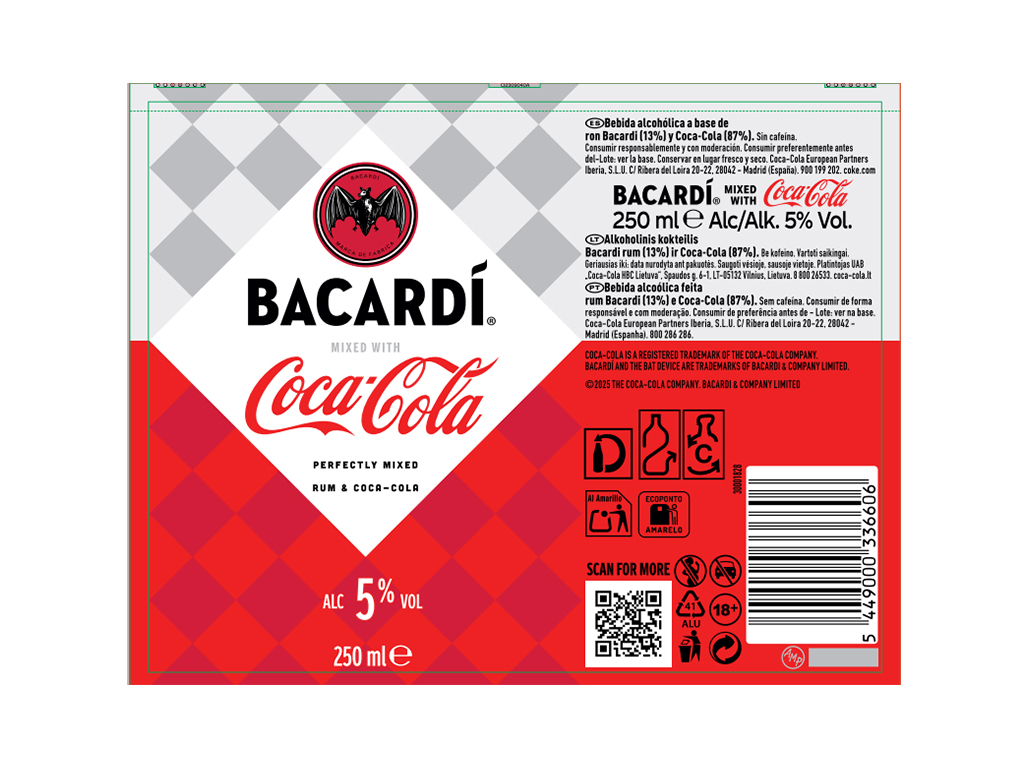 COCKTAIL BACARDI E COCA COLA 0.33L