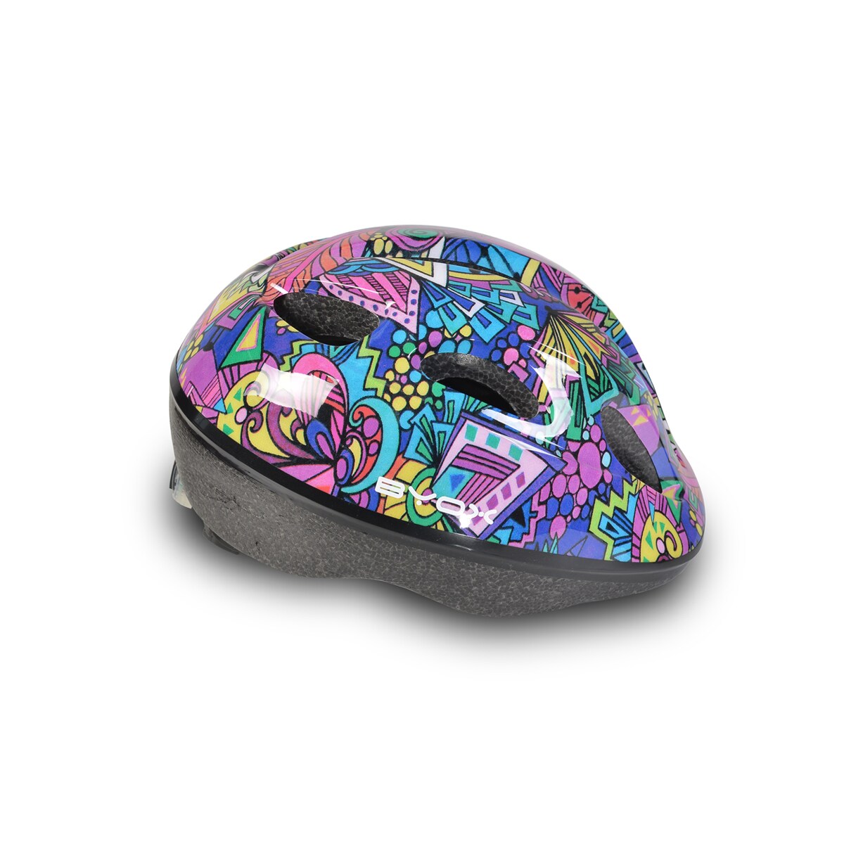 Byox Kinder Schutzhelm Y03 Größe S 48-54 cm einstellbar LED-Beleuchtung 8 Löcher bunt