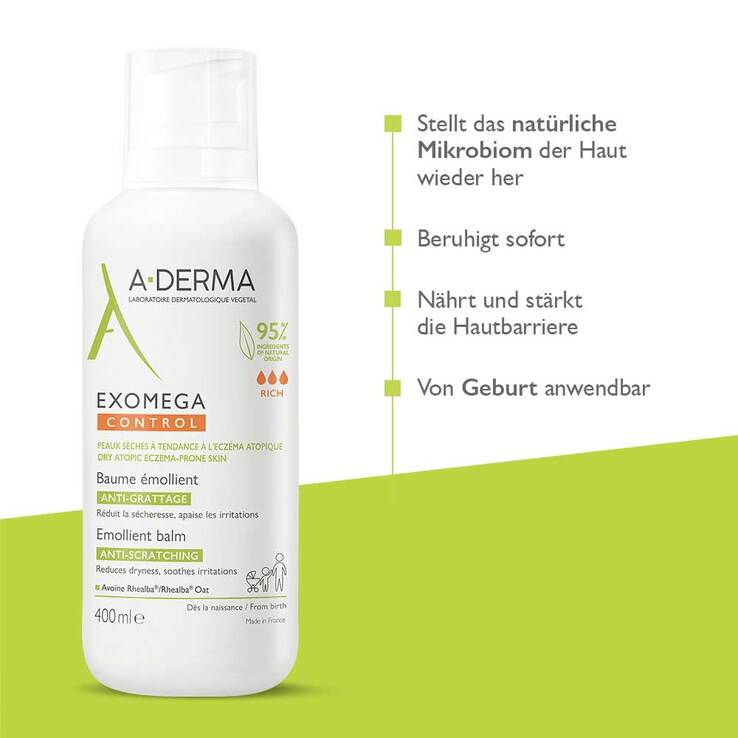 A-Derma Exomega Control Balsam rückfettend, 400 ml