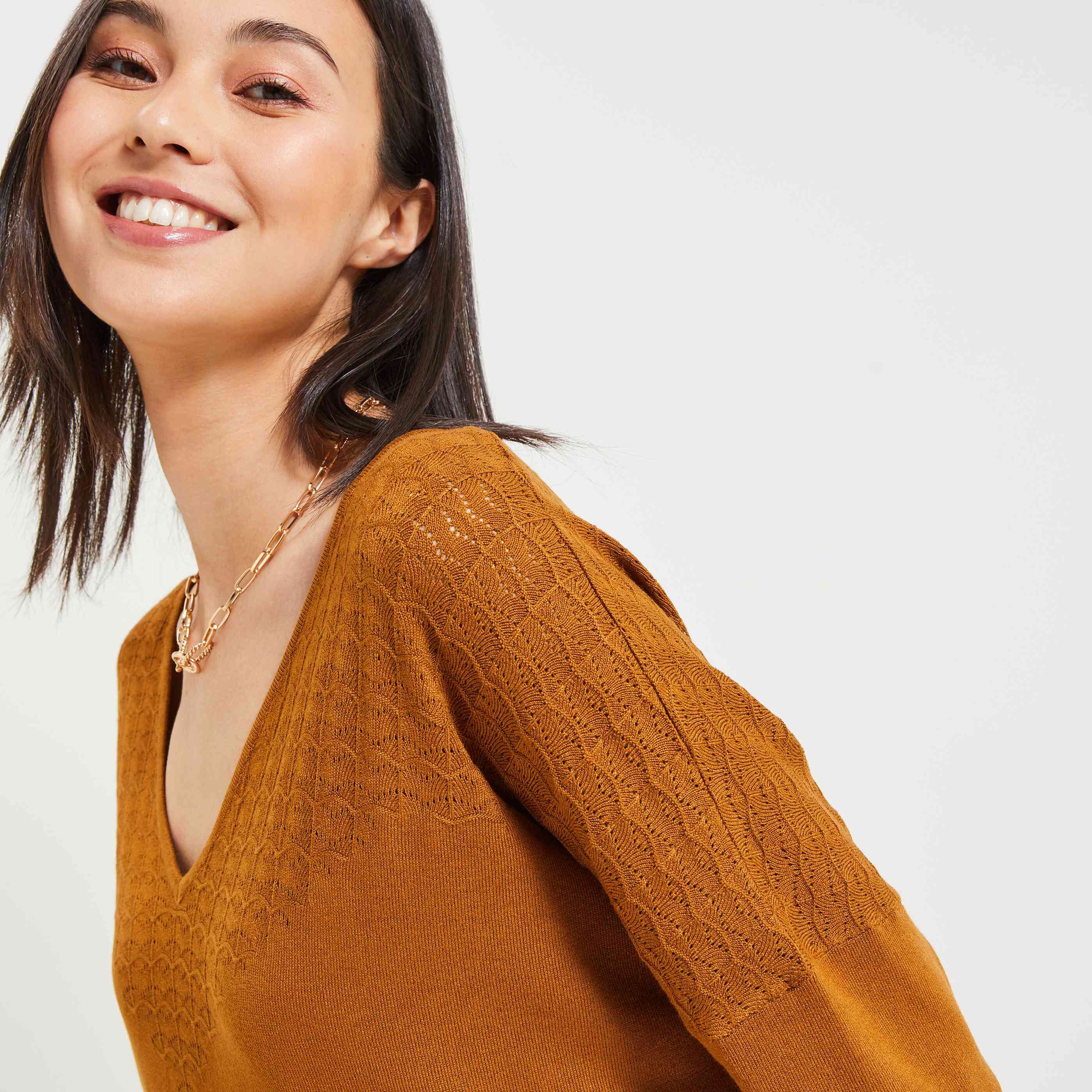 Pull fantaisie femme - CAMEL