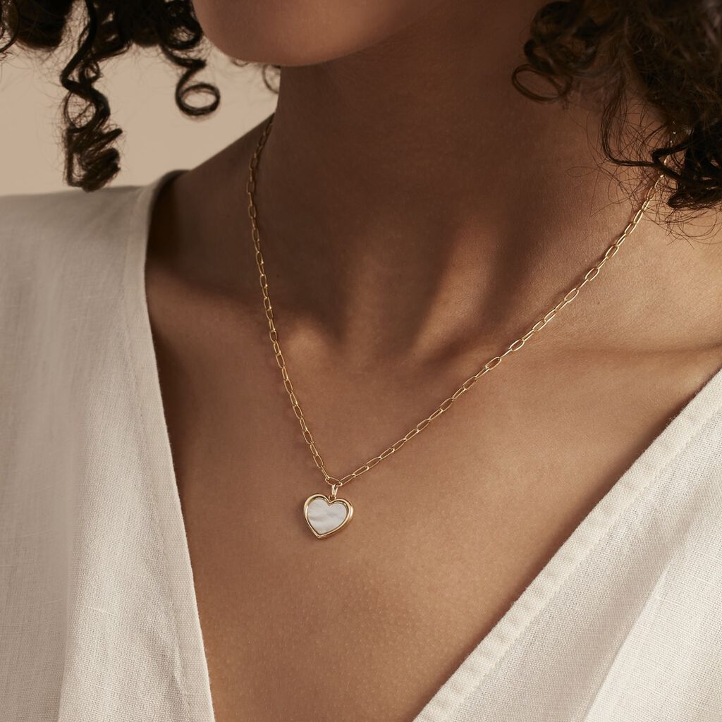 Collier Argent Dore Amour Toujours