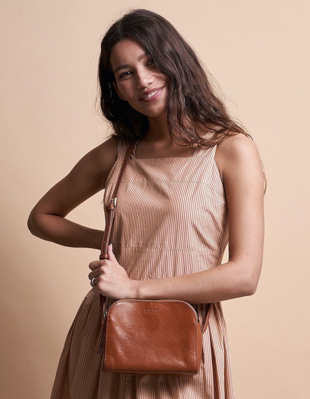 Emily - Leather Strap - Cognac Stromboli Leather