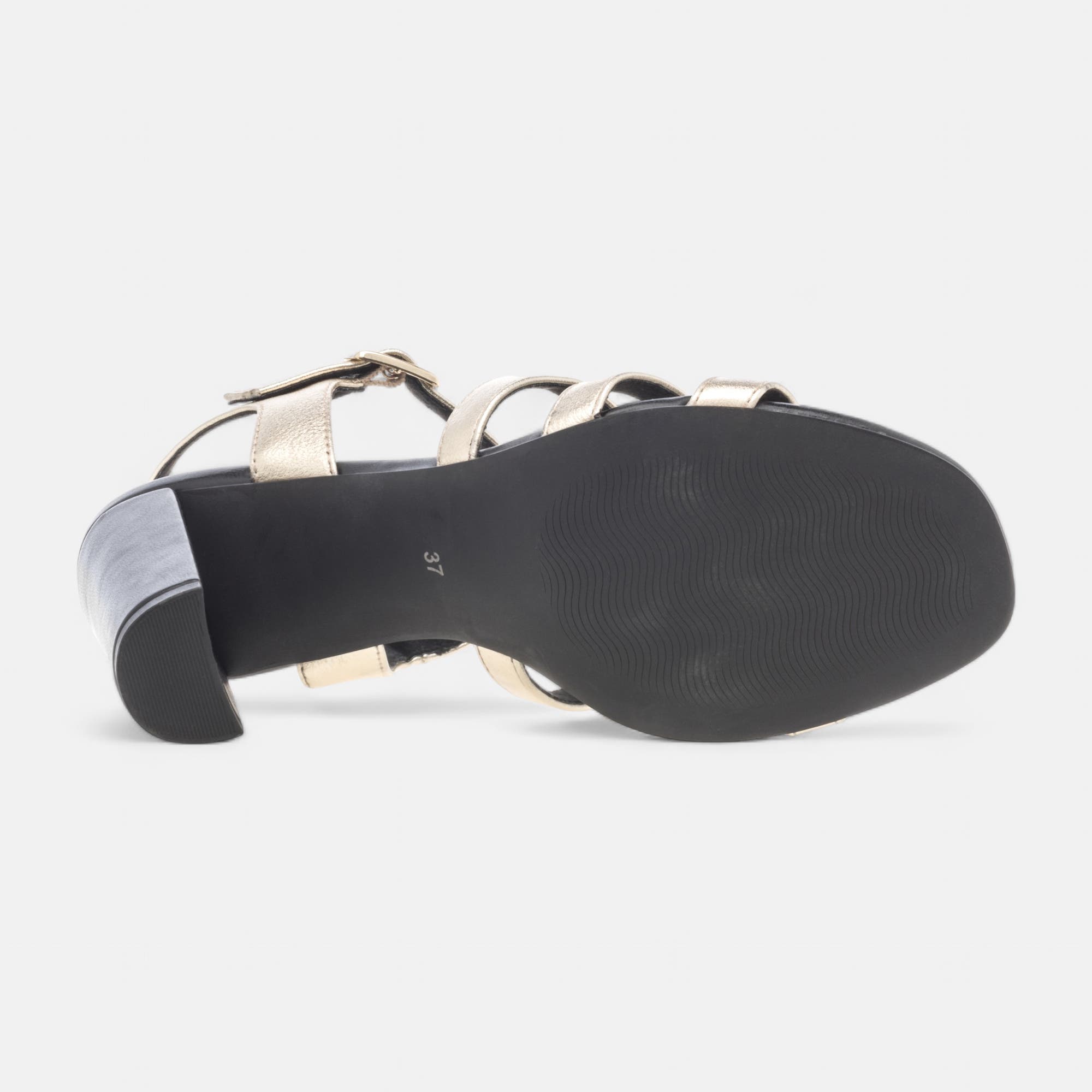 Nu-pieds à talon Femme or