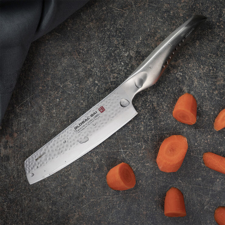 Global SAI-M06 Grøntsagskniv, 15 cm, hamret