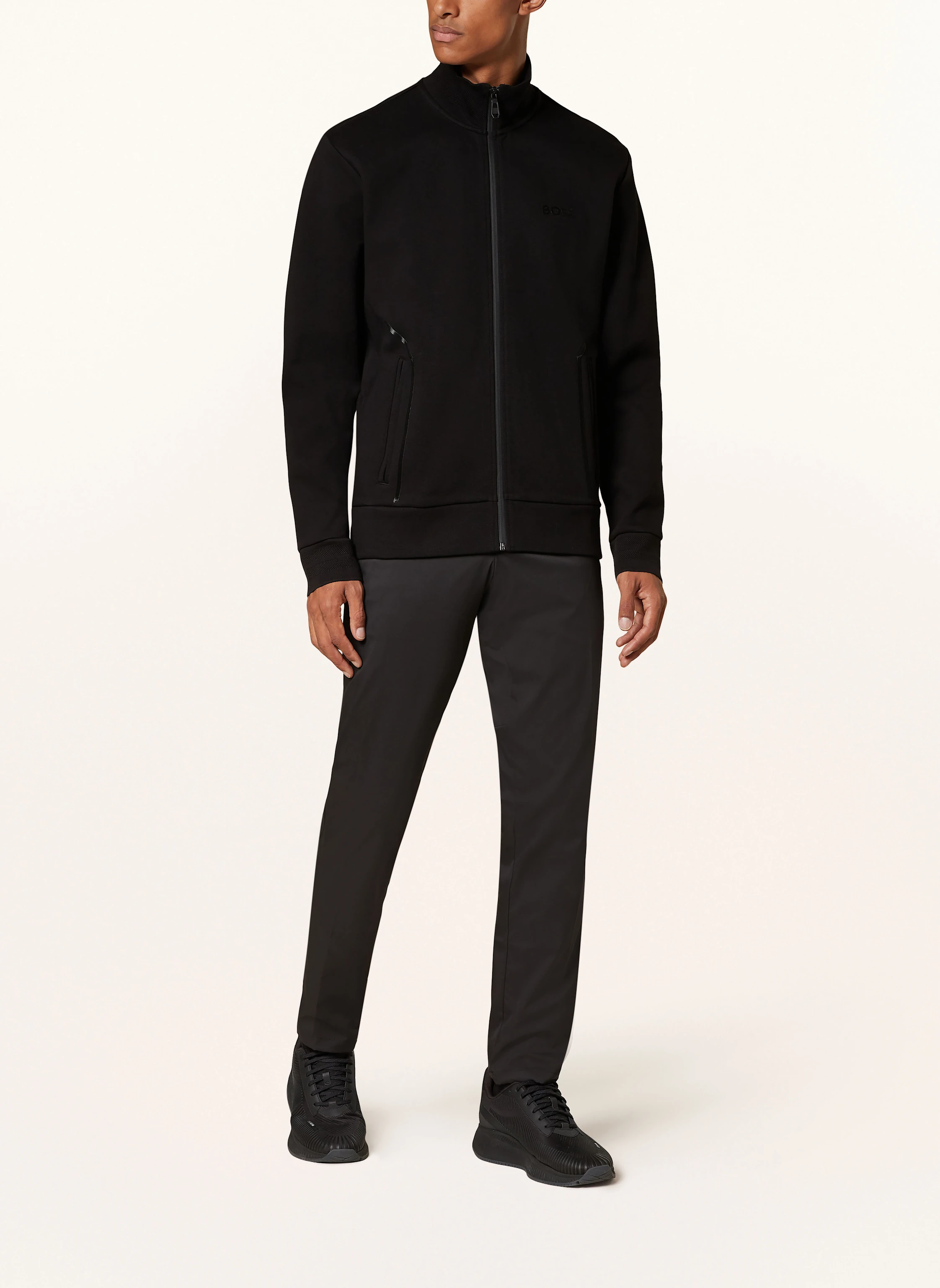 BOSS Sweatjacke SKAZ MIRROR aus Piqué