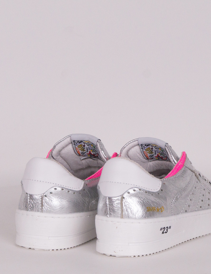 SEMERDJIAN BASKETS SIROUN BASSES CUIR ARGENT ROSE 10114