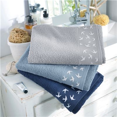 Linge de toilette liteau hirondelles - 450 g/m² - BECQUET CRÉATION