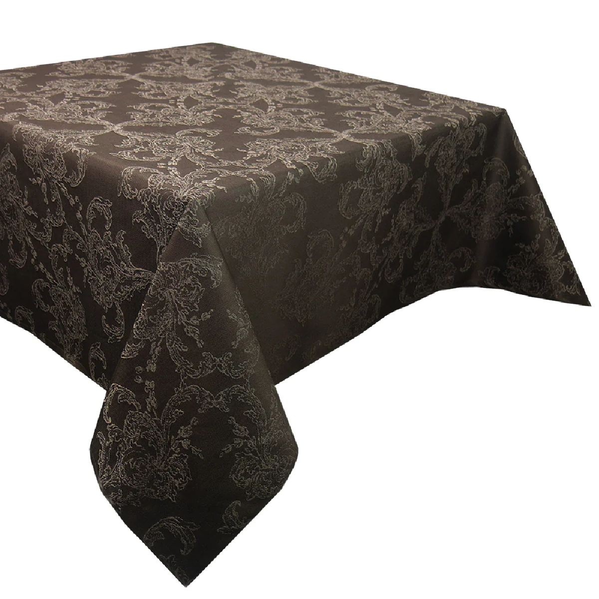 Nappe pur coton marron 115x115 Garnier Thiebaut