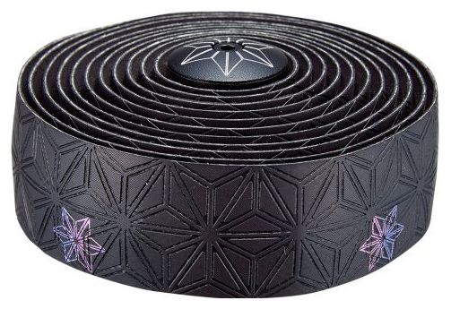 Ruban de Cintre Supacaz Super Sticky Kush Galaxy Noir/Rose avec Bouchons Noir