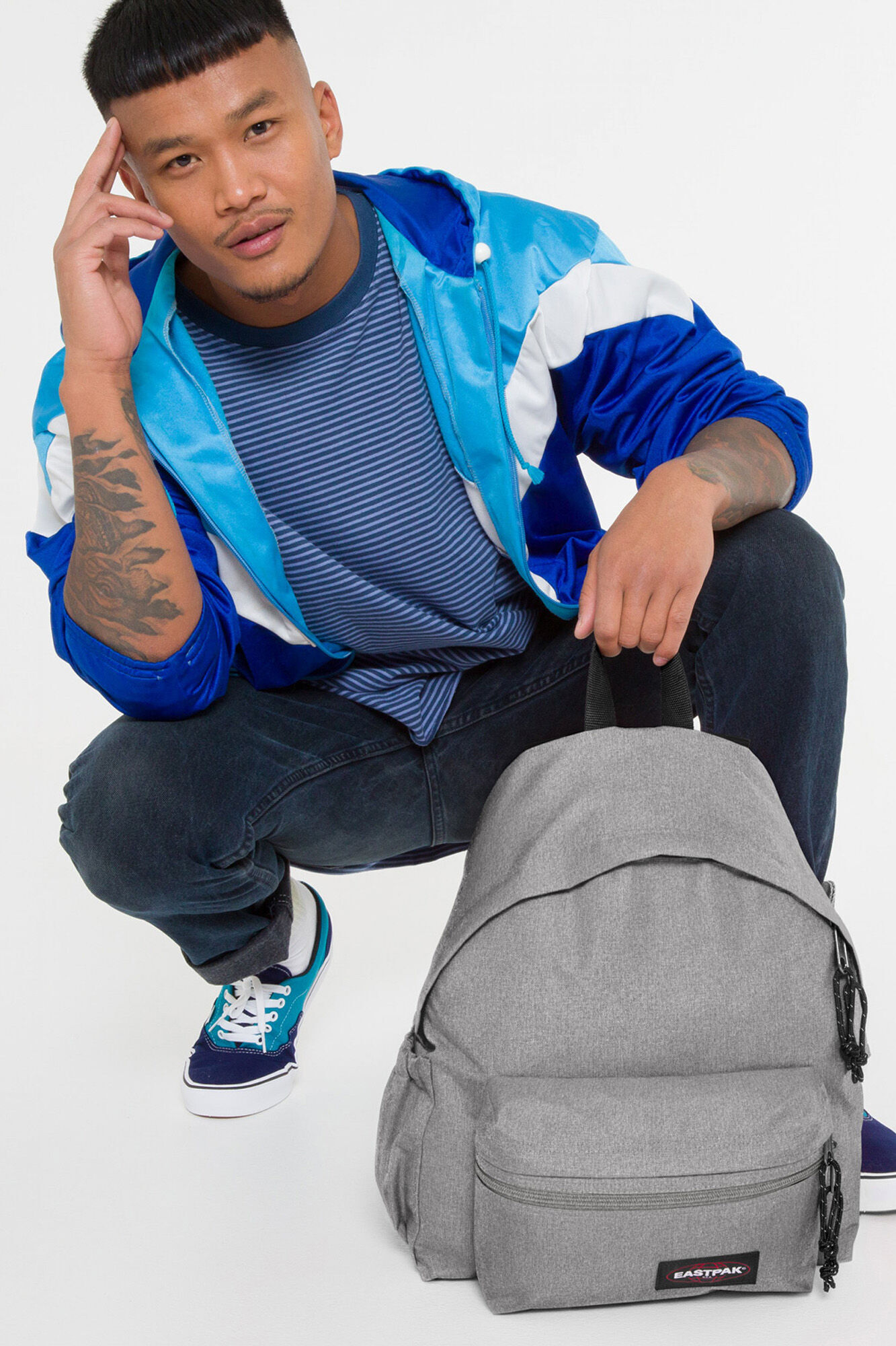 Mochila Zippl'r acolchoada - Cinza Médio