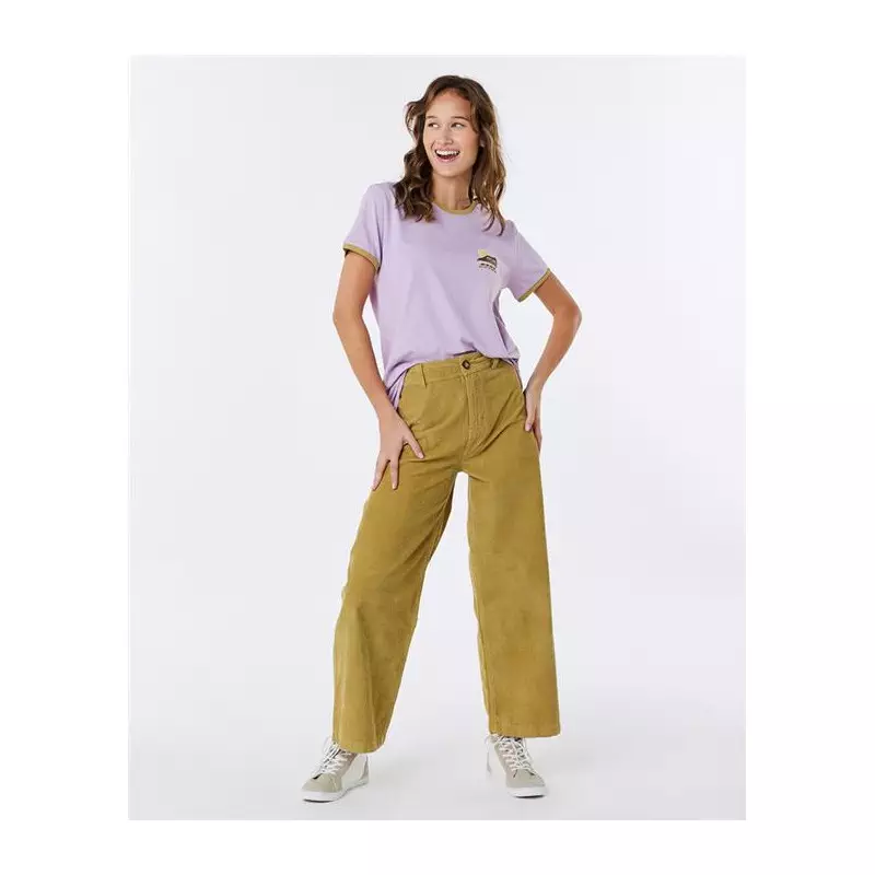 Teeshirt femme RIPCURL Color Block Ringer Tee Lilac