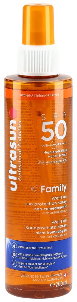 ULTRASUN Family Wet Skin SPF50 Spr 200 ml