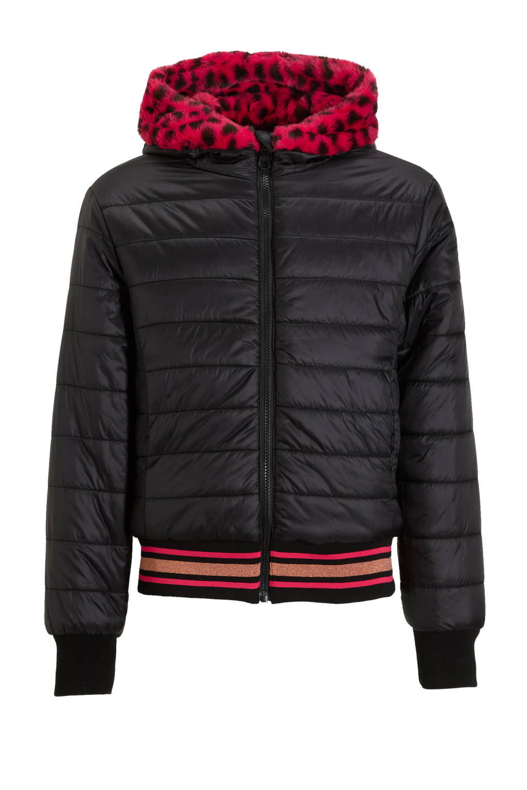 Orange Stars reversible winterjas Rachida roze/zwart