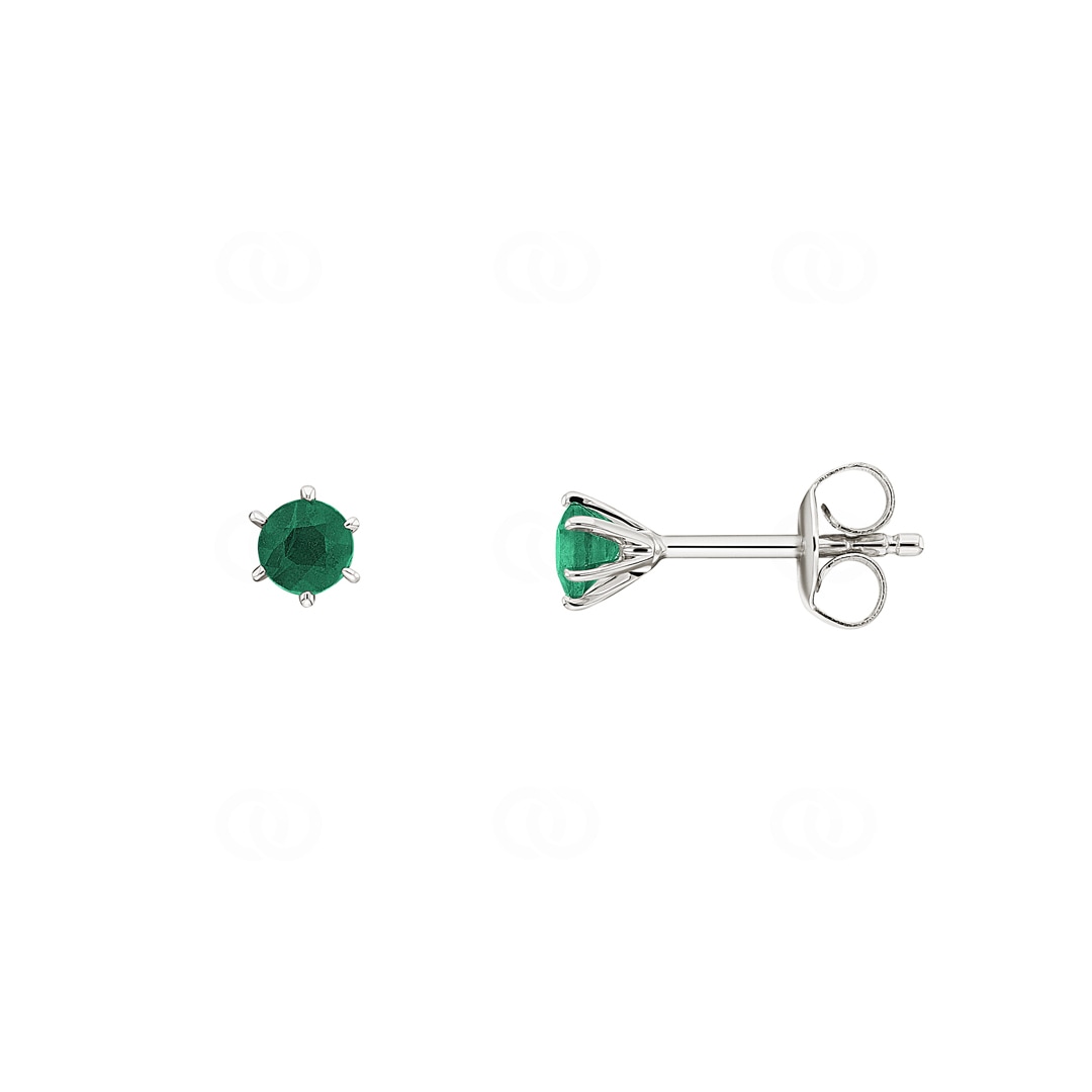 Ohrstecker 750/18 K Weissgold mit Smaragd