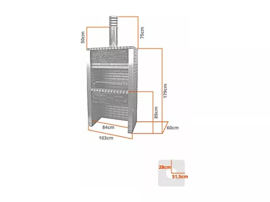 Barbecue en brique et inox Porto