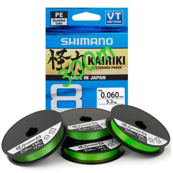 Shimano Fishing Kariki 8 300 M Line Verde 0.200 mm