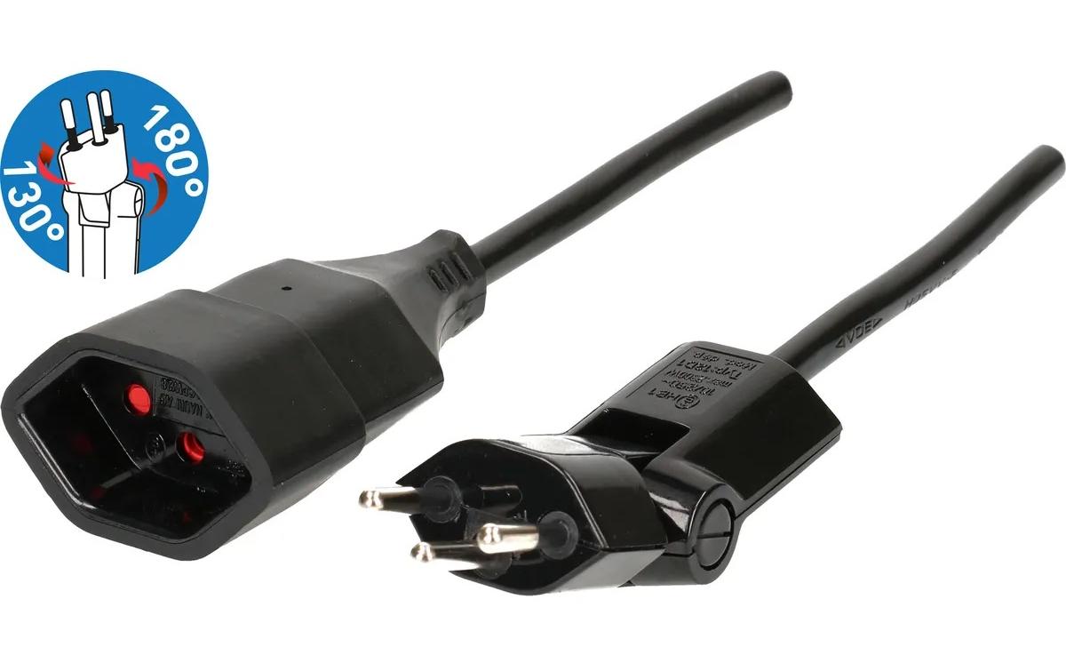 Verlängerungskabel 0.5 m T13 - T12 Clip-Clap, SchwarzTD-Verlängerung 0.5 m mit Clip-Clap-Stecker